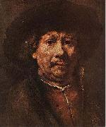 REMBRANDT Harmenszoon van Rijn Little Self-portrait oil on canvas